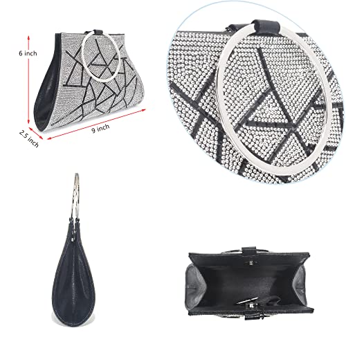 MOSSMON Crystal Clutch Purses Bride and Bridesmaid Handbag Elegant Wristlet Evening Bag for Women - Image 5