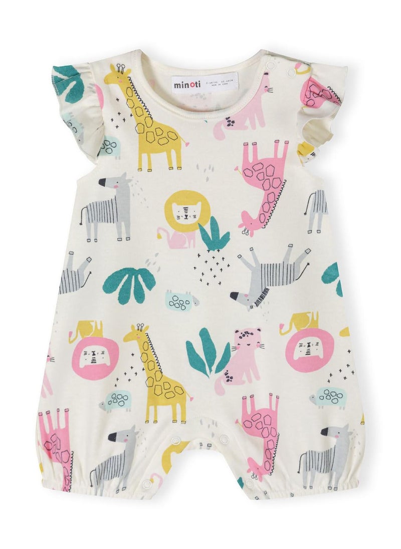 MINOTI 2-Pack Baby Rompers with Ruffle Sleeves and Snap Closures  - Image 3
