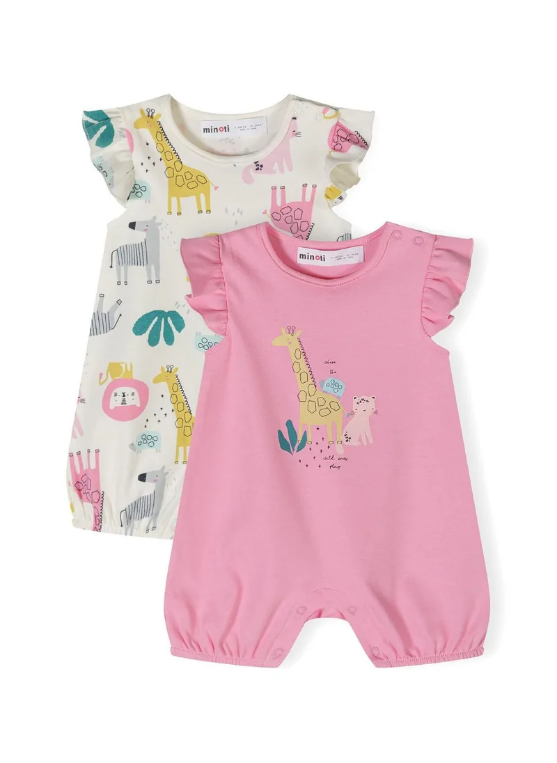 مينوتي Baby 2 Pack Frill Sleeve Rompers