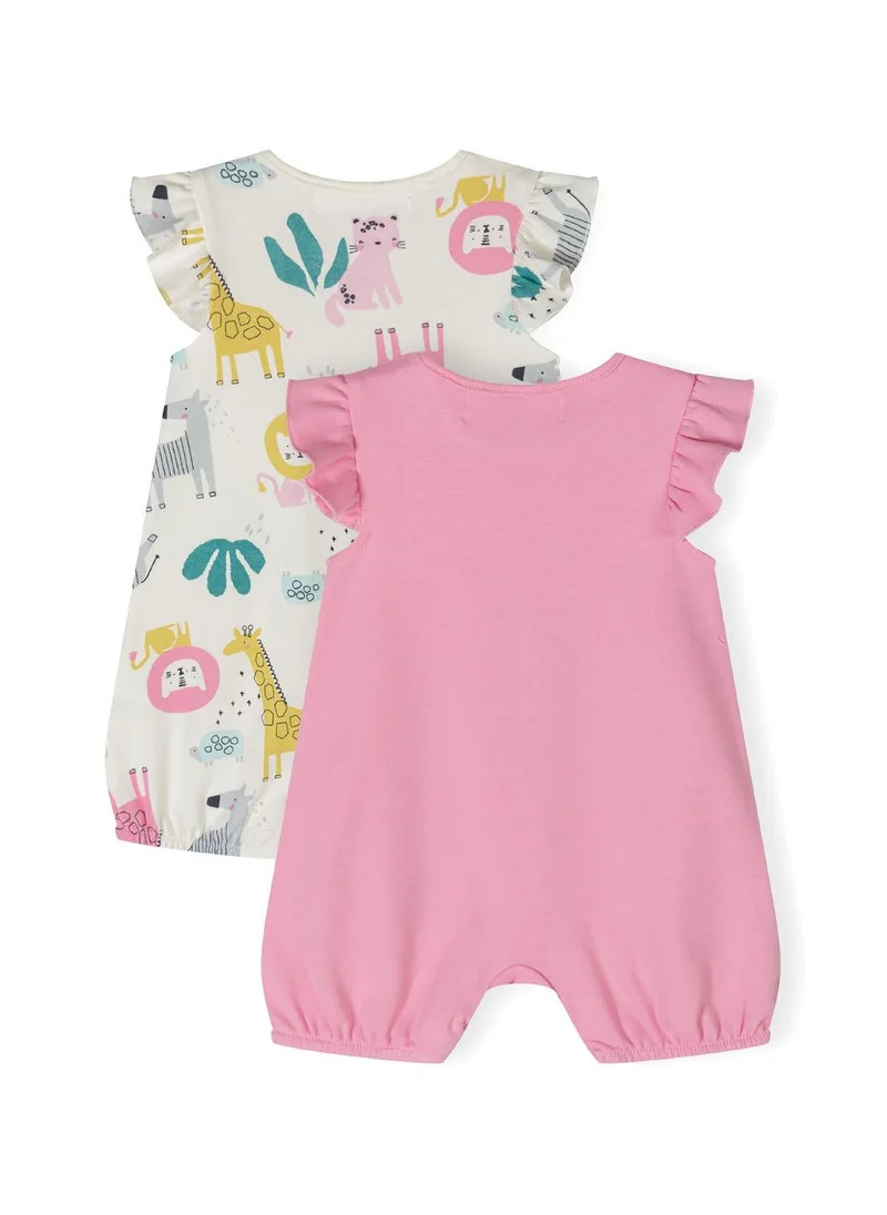 مينوتي Baby 2 Pack Frill Sleeve Rompers