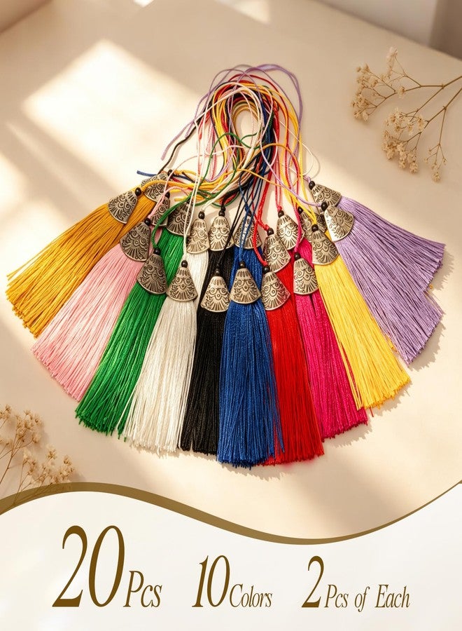Lganze Boho Tassel Charm Jewelry Making - Tassel for Keychain Charm Ornament Bookmark Craft Bulk for Bracelet Decoration Accessory Earring Supply Handmade Gift Bag Pendant - Image 4