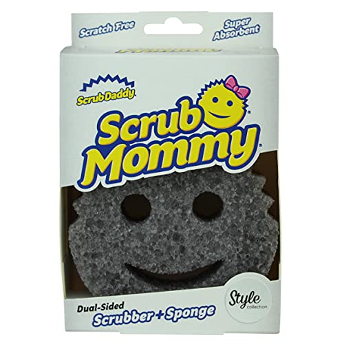 Scrub Daddy Scrub Mommy Style Collection Grey Scrubber Sponge Dual Sided Cleaning 1 Count Pack of 1 SMSTGY - Image 2