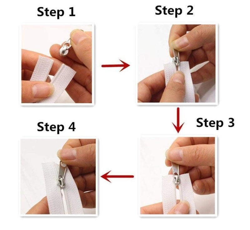 On Blow زلاجات سحاب فولاذية مقاس: 10 (عبوة من 5 قطع) مشابك سحاب سحب - Image 3