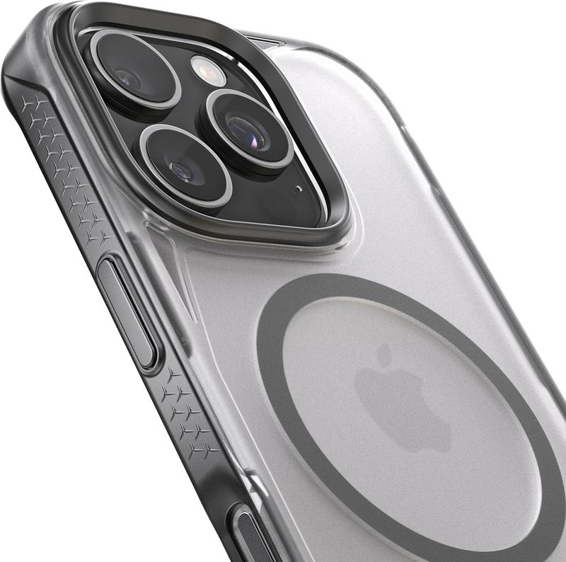Rebel Clear Case for iPhone 16 Pro [Frosted Series Gen-6] Strong MagSafe Compatible, Grip Sides, Translucent Matte Texture, Protective Shockproof Bumpers, Metal Lens & Buttons, 6.3 Inch Phone 2024 - Image 5