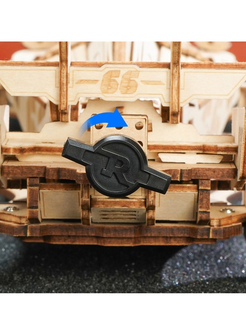 روكر سيارة سباق الفورمولا 1 أحجية خشبية ثلاثية الأبعاد للكبار، سيارة سباق خشبية ثلاثية الأبعاد، مجموعة نماذج سيارات للبناء - Image 3