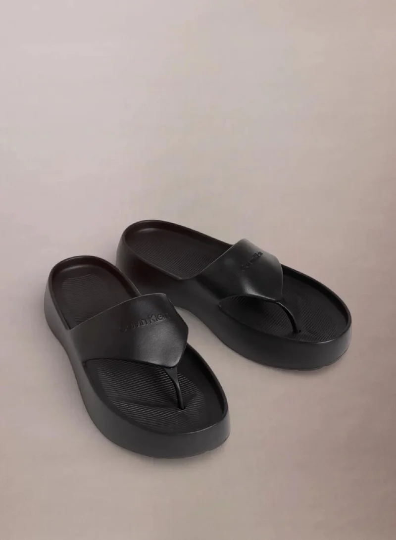 Calvin Klein Triple Black Dorita - Platform One-Piece Sandals for Women | Best Price UAE