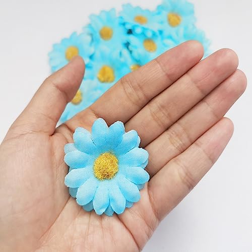 Backgarden 12pcs Womens Multi-colored Sweet Daisy Hair Clips Mini Sun Flower Hairpins Hair Accessory for Bridesmaid Wedding Photography (Multi-colored) - Image 2