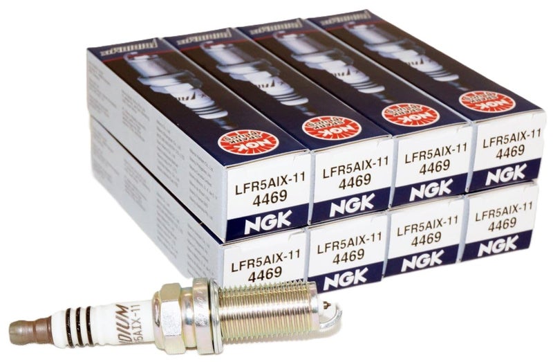 NGK شمعات الإشعال إيريديوم IX NGK (4469) LFR5AIX-11 (8 عبوات) - Image 1