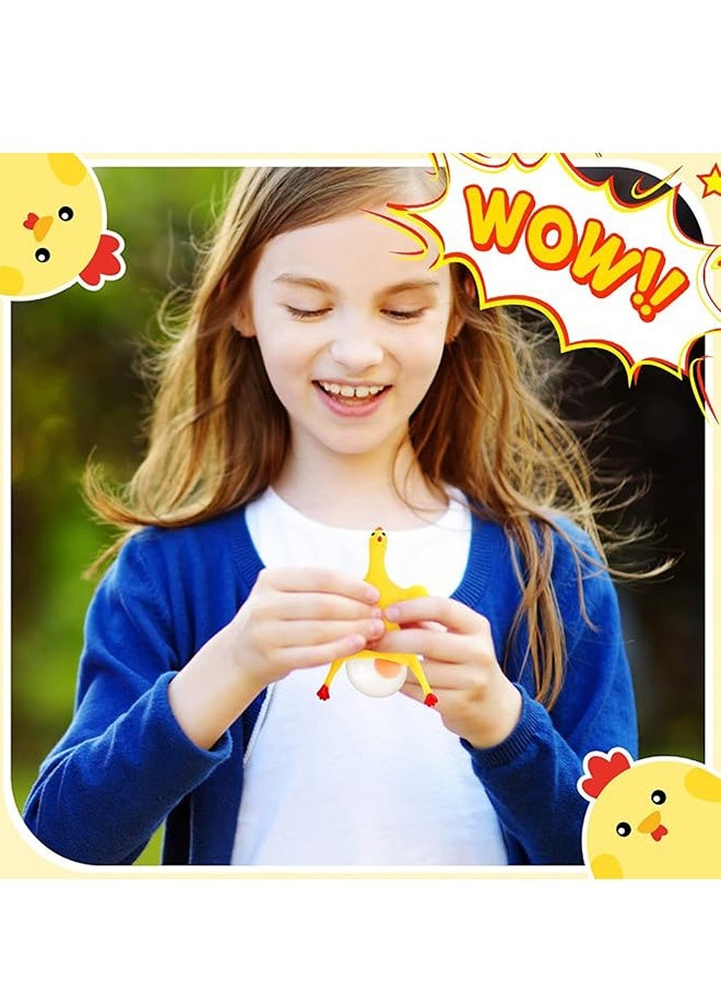 2pcs مضحك المطاط الدجاج سلاسل المفاتيح الابتكار وضع البيضة الدجاج الإجهاد الإغاثة الألعاب لتهوية الغضب,الإفراج عن الإجهاد - Image 4