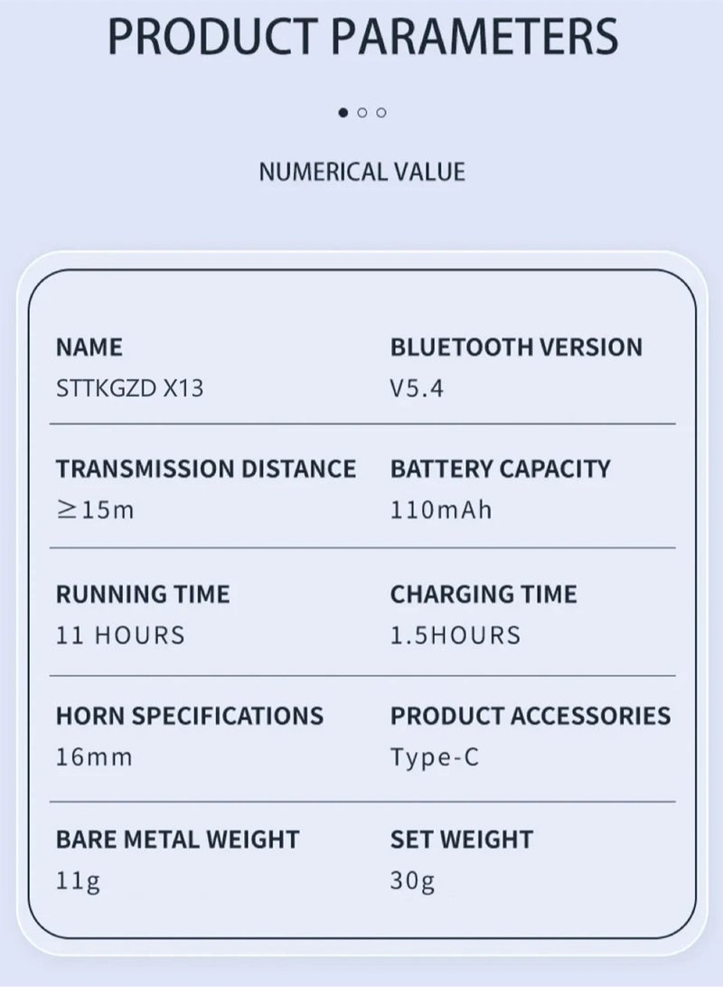 AROAQ Wireless Headphone, Fashionable Bluetooth TWS Earphone, Noise Canceling Bone Conduction Handsfree, Single Ear Earbud With Microphone For Driving, Sports And Playing Games, (1pc, White) - Image 5