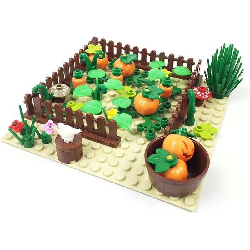 TNDCKP Sufeasdf Barn and Farm Building Block Set E, Chicken Coop, Garden, Crops, Compatible with Lego 853792 Accessory for Ages 6-12 - Image 1
