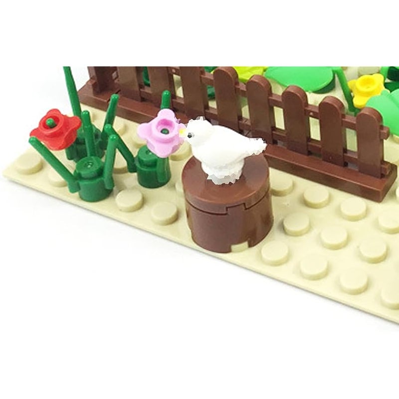 TNDCKP Sufeasdf Barn and Farm Building Block Set E, Chicken Coop, Garden, Crops, Compatible with Lego 853792 Accessory for Ages 6-12 - Image 4