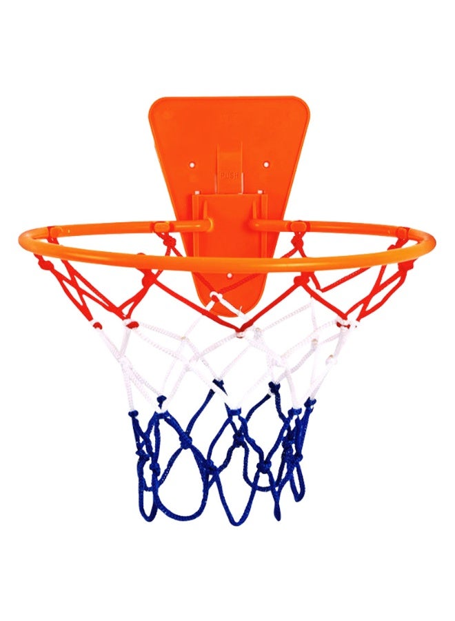 Wall-Mounted Indoor Basketball Hoop, 17 Inch Rim, Orange, ABS+Iron, Lightweight, Suitable for Silent Basketball - Image 1