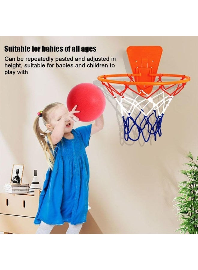 Wall-Mounted Indoor Basketball Hoop, 17 Inch Rim, Orange, ABS+Iron, Lightweight, Suitable for Silent Basketball - Image 4