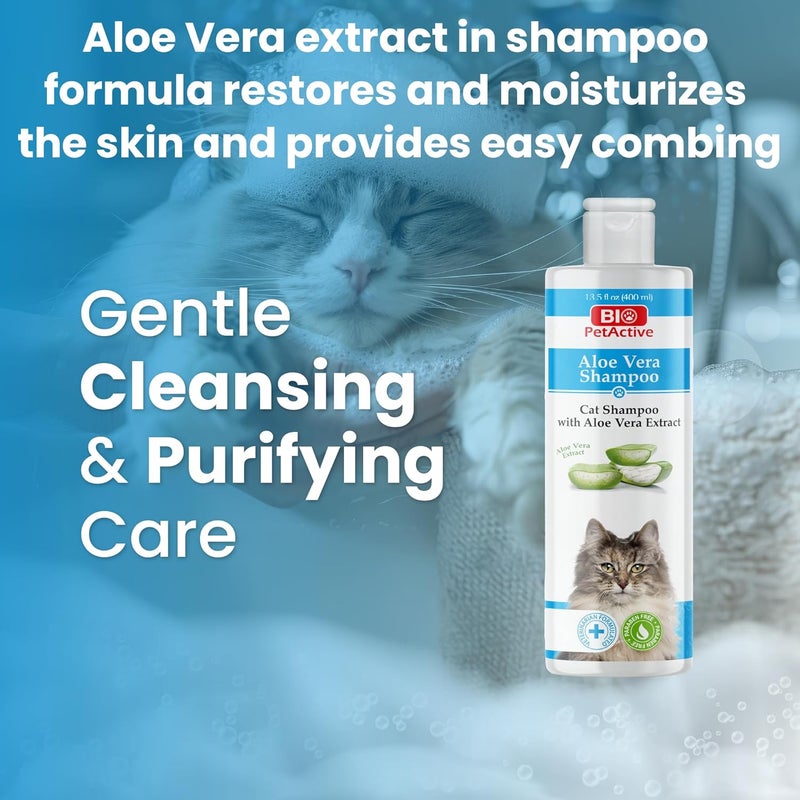 Bio PetActive Cat Shampoo Aloe Vera - 400 ML - Image 2