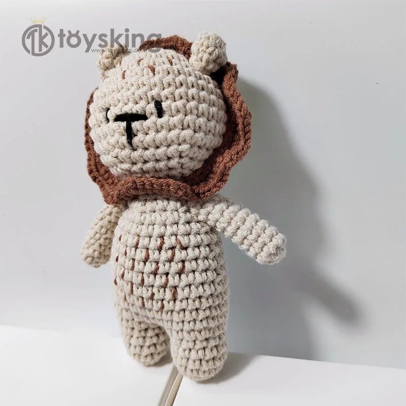 Y&D Hot Sale ized Embroidered Animal Rabbit Baby Rattle Crochet Knit Bunny Teething Sensory Toys Stuffed Plush Toy for Babies - Image 1