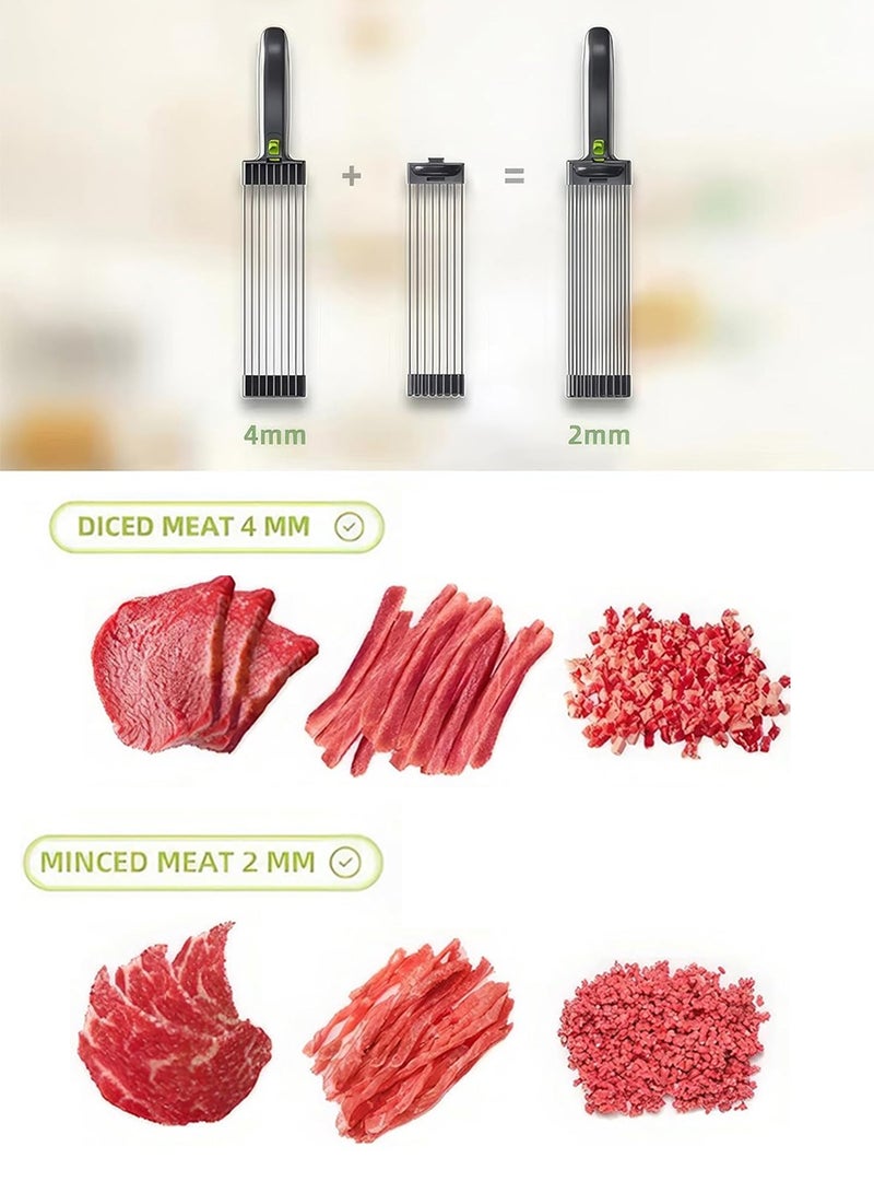 jinxinrui Meat slicer and kitchen knife set, used for slicing and chopping meat, manual fresh meat cutting machine, food slicer, suitable for beef, fish, and lamb meat for home cooking barbecue and hotpot  - Image 4