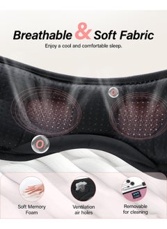 LC-dolida LC-dolida Sleep Headphone, Bluetooth Wireless White Noise Sleeping Eye Mask, 3D Breathable Sleep Mask with Timer for Sleeping Travel Relaxation, Meditation, Cool Gadgets for Women Man  - Image 4