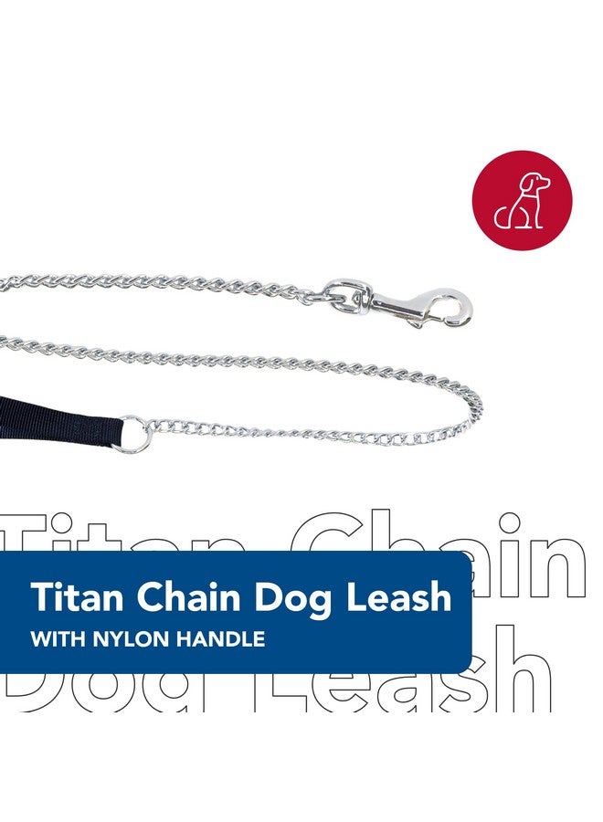كوستال سلسلة كلاب Coastal Pet Titan Chain بمقبض مريح - سلسلة كلاب معدنية متينة - سلسلة كلاب شديدة التحمل للجراء والكلاب - مستلزمات كلاب عالية الجودة - أسود، 2 مم × 4 أقدام - Image 2