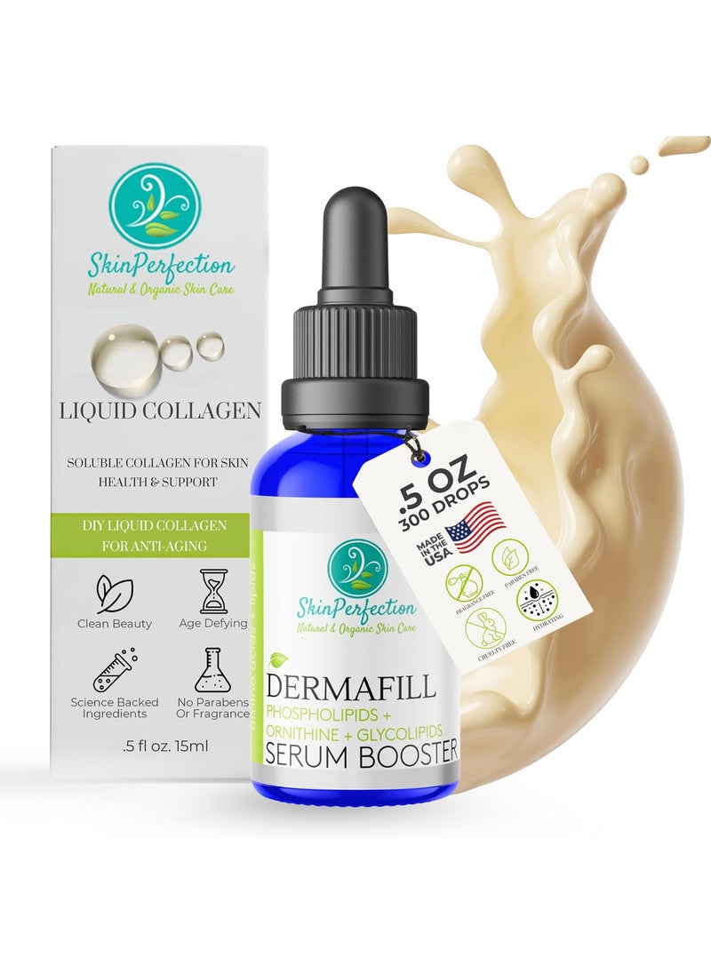 Skin Perfection Skin Perfection Adipofill Wrinkle Filler - Anti Aging Serum with Patented L-ornithine Amino Acid for Plump Up Under-eye Hollowness & Nasolabial Lines - Diy Face Serum for Women Mix with Any Skincare 