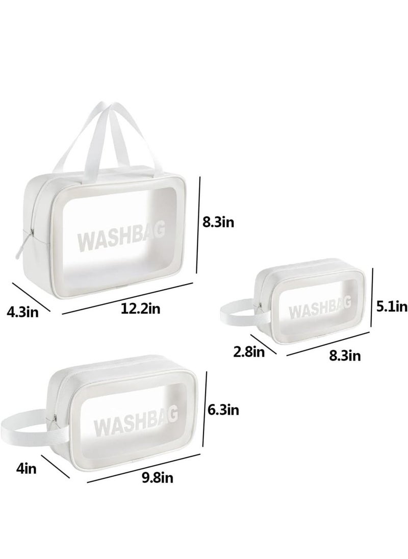 Generic - Multi-use bags Three pieces Of Different Sizes And an Organizer For Makeup And Creams White color - Image 1