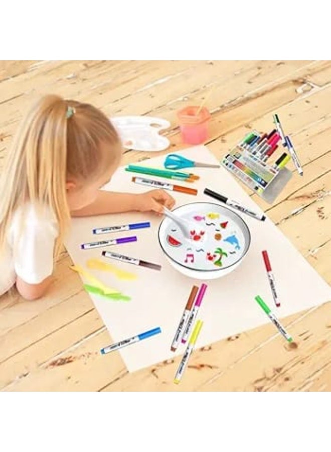Magic Watercolor Pen Set for Water Painting – 11 Colors with Ceramic Spoon - Image 4