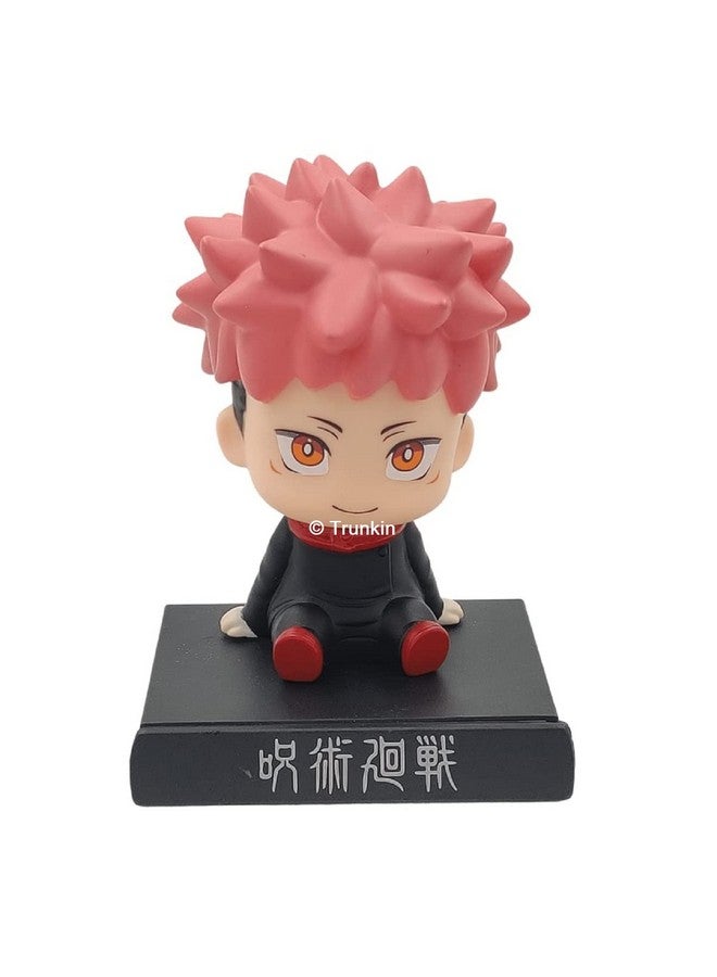 Trunkin Itadori Yuji Jujutsu Kaisen Bobblehead Rubber Action Figure Bobble Head Anime Weeb,Multicolor,10 X 10 cm - Image 1