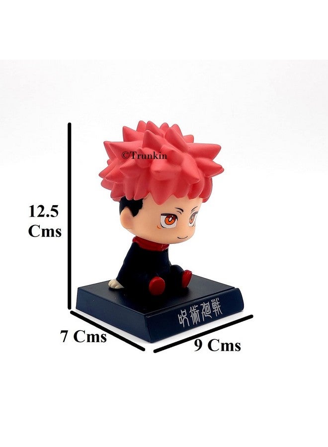 Trunkin Itadori Yuji Jujutsu Kaisen Bobblehead Rubber Action Figure Bobble Head Anime Weeb,Multicolor,10 X 10 cm - Image 4