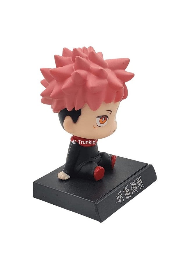 Trunkin Itadori Yuji Jujutsu Kaisen Bobblehead Rubber Action Figure Bobble Head Anime Weeb,Multicolor,10 X 10 cm - Image 2