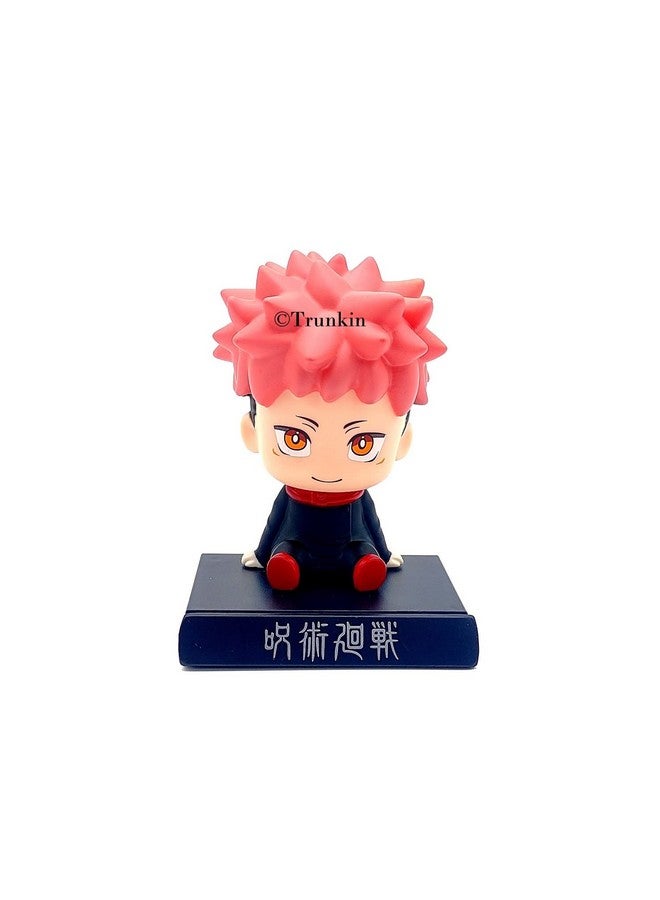 Trunkin Itadori Yuji Jujutsu Kaisen Bobblehead Rubber Action Figure Bobble Head Anime Weeb,Multicolor,10 X 10 cm - Image 3