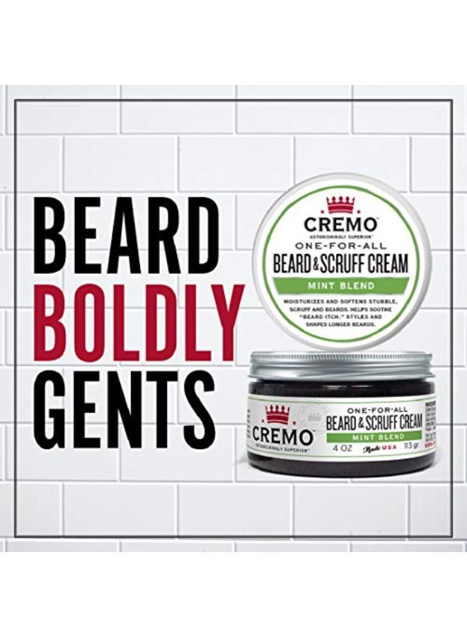 cremo Mint Blend Beard & Scruff Cream, Moisturizes, Styles And Reduces Beard Itch For All Lengths Of Facial Hair, 4 Oz - Image 1
