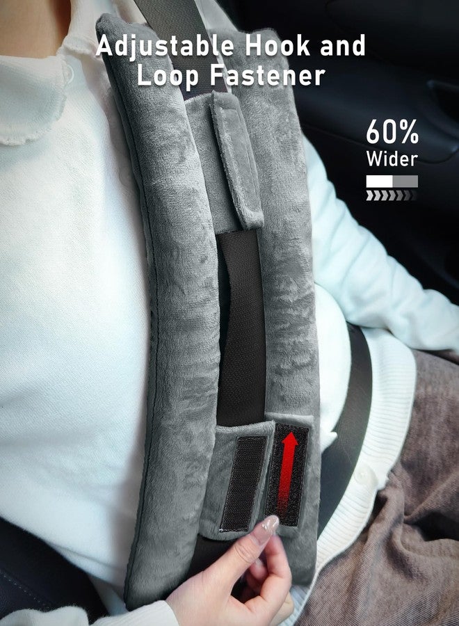 BELINOUS Hysterectomy Seat Belt Pillows for Post Abdominal Surgery, Seatbelt Tummy Cushion Pads Protector for Car After Myomectomy Surgery, Port Pillows for Chemo & C Section Patients' Comfort (Gray) - Image 5
