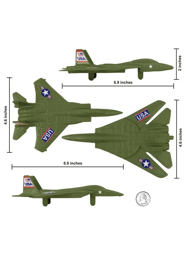 تيم مي توي طائرات تيمي البلاستيكية القتالية للرجال - 4 طائرات خضراء OD، صنع في الولايات المتحدة الأمريكية - Image 2