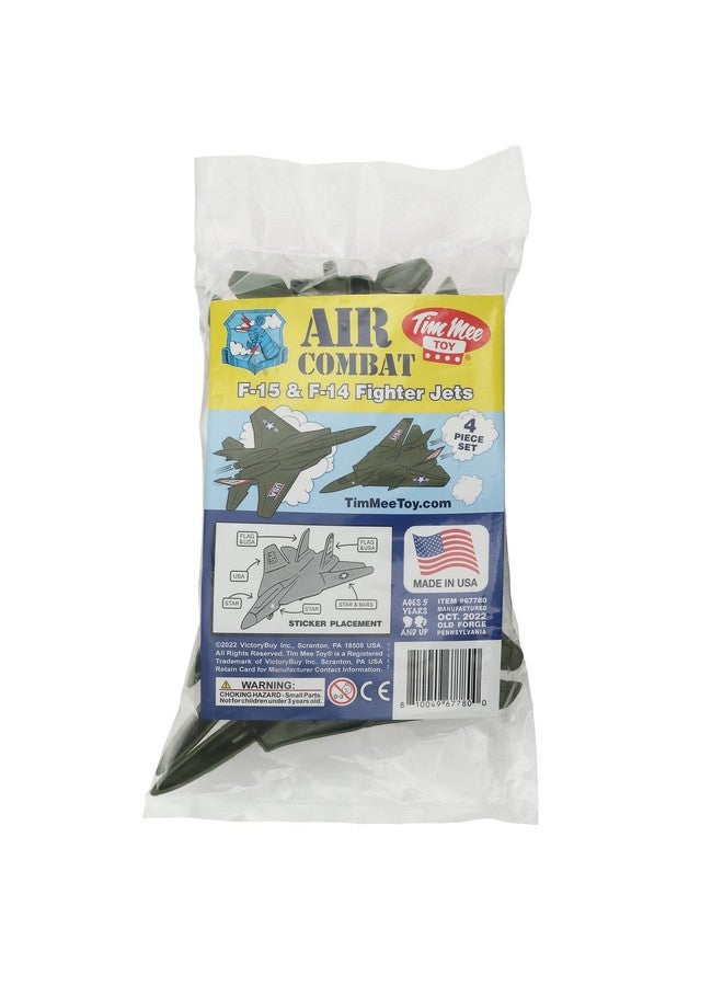 تيم مي توي طائرات تيمي البلاستيكية القتالية للرجال - 4 طائرات خضراء OD، صنع في الولايات المتحدة الأمريكية - Image 3