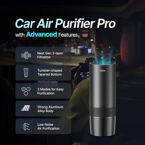 Qubo Car Air Purifier Pro from Hero Group | 3-Layer Filtration | Negative Ion Technology | Pre-filter, HEPA13 & Activated Carbon Filter | Removes PM 2.5 & PM 10 | Black - Image 3