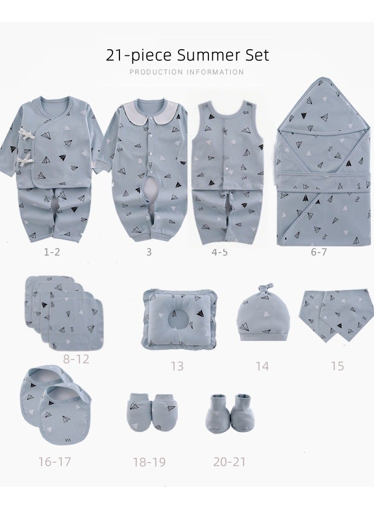 Newborn Baby Gifts Set 21 piece Newborn Layette Gifts Set Baby Girl Boys Gifts Premium Cotton Baby Clothes Accessories Set Fits Newborn to 6 Months - Image 2