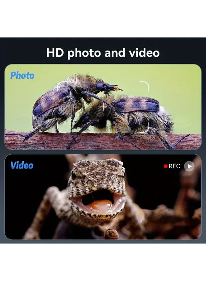 Black 7 Inch HD Digital Microscope 50 1200X Magnification 5MP Lens 8 LED Lights 178 Wide IPS Screen - Image 4