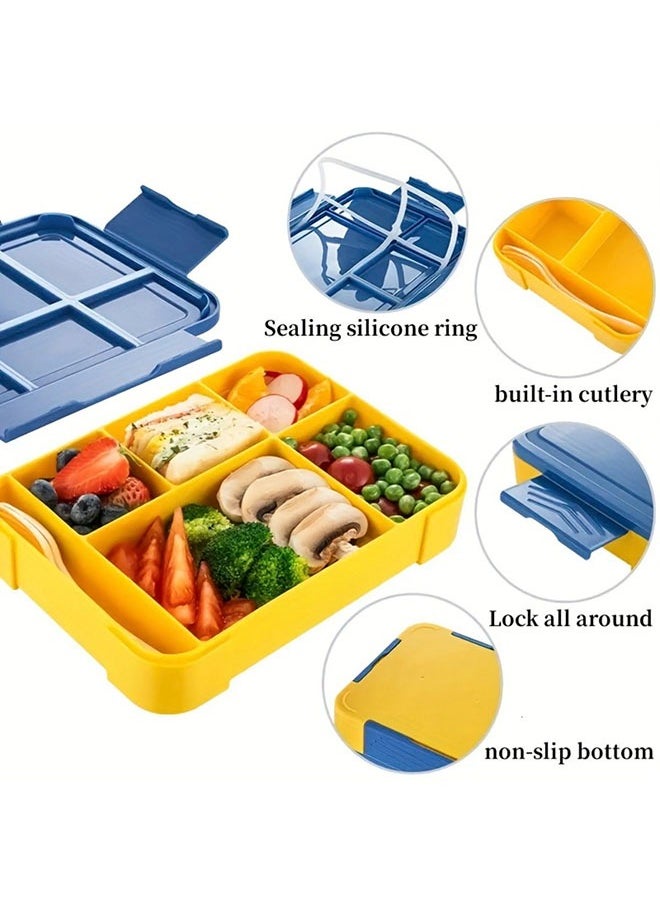 hibobi - Children's Lunch Box with Compartments - Blue - Image 1
