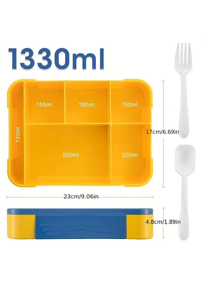 hibobi - Children's Lunch Box with Compartments - Blue - Image 1