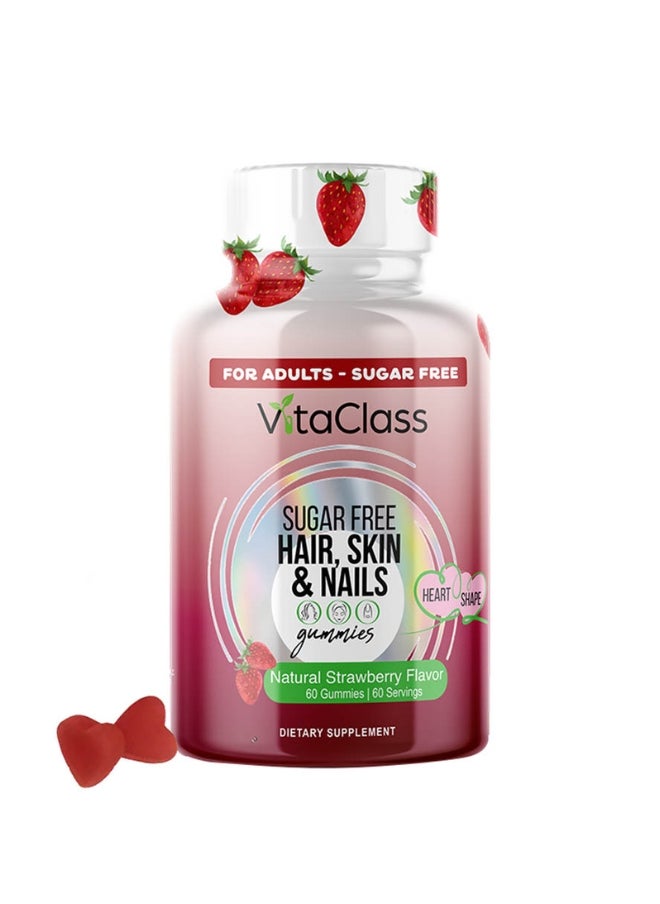VitaClass - Sugar Free Hair Skin And Nails Gummies For Adults - 60 Pcs - Image 1