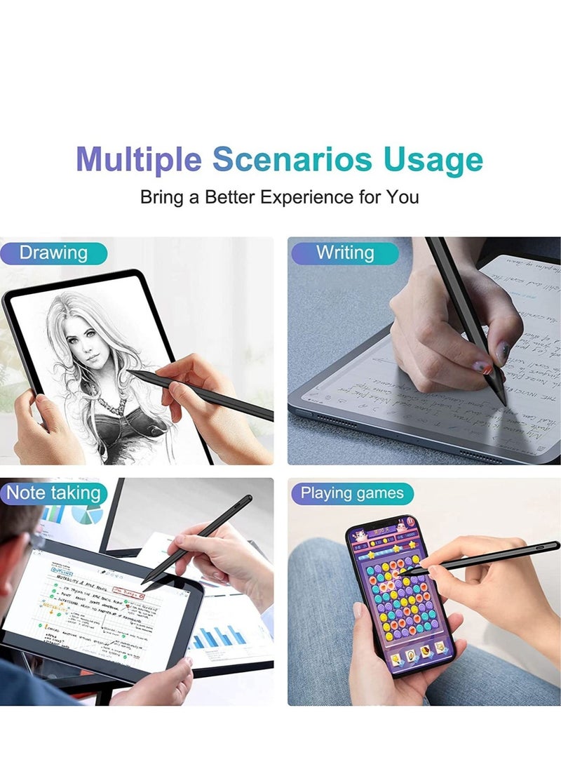 Stylus Pens for Touch Screens – 2022 Rechargeable Dual-Touch Stylus Pen for iPad, iOS, and Android Devices, Compatible with Apple iPad/iPhone/iPad Pro/iPad Mini/Samsung Tablet