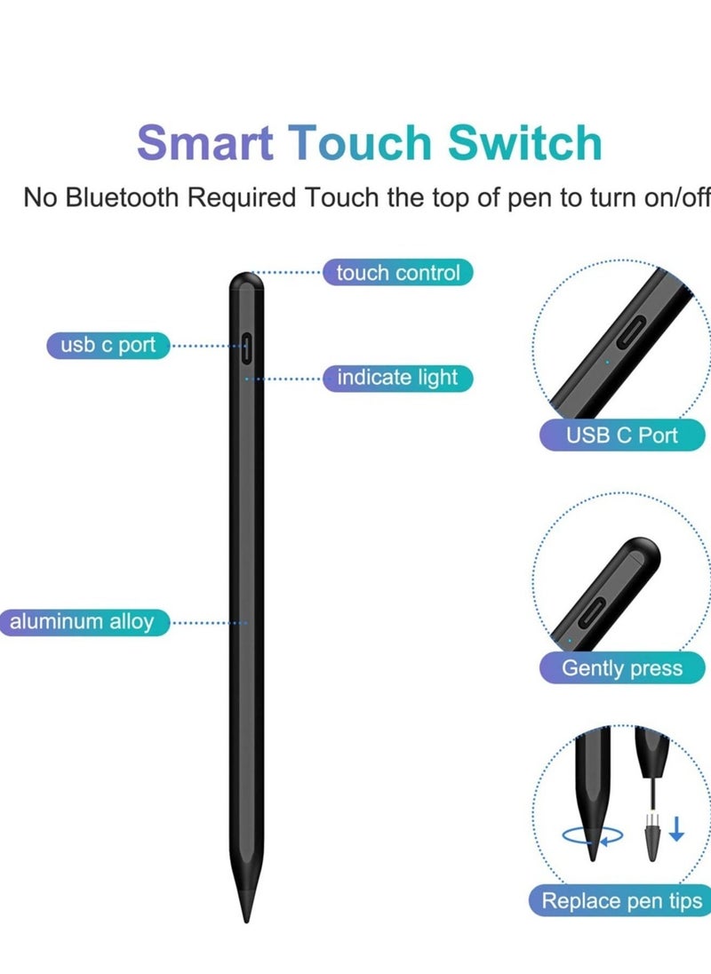 Stylus Pens for Touch Screens – 2022 Rechargeable Dual-Touch Stylus Pen for iPad, iOS, and Android Devices, Compatible with Apple iPad/iPhone/iPad Pro/iPad Mini/Samsung Tablet