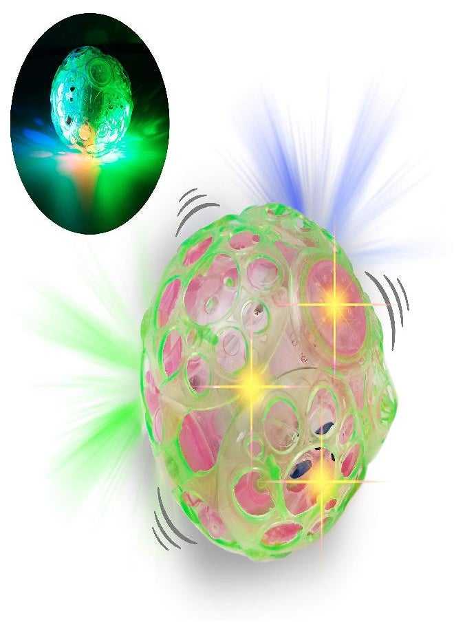 Haktoys - Haktoys Light Up Bouncing Ball (2-Pack), 4” Vibrating Crazy Fun Toy with Flashing Bright Lights, Music and Sound (Batteries Not Included) - Image 1