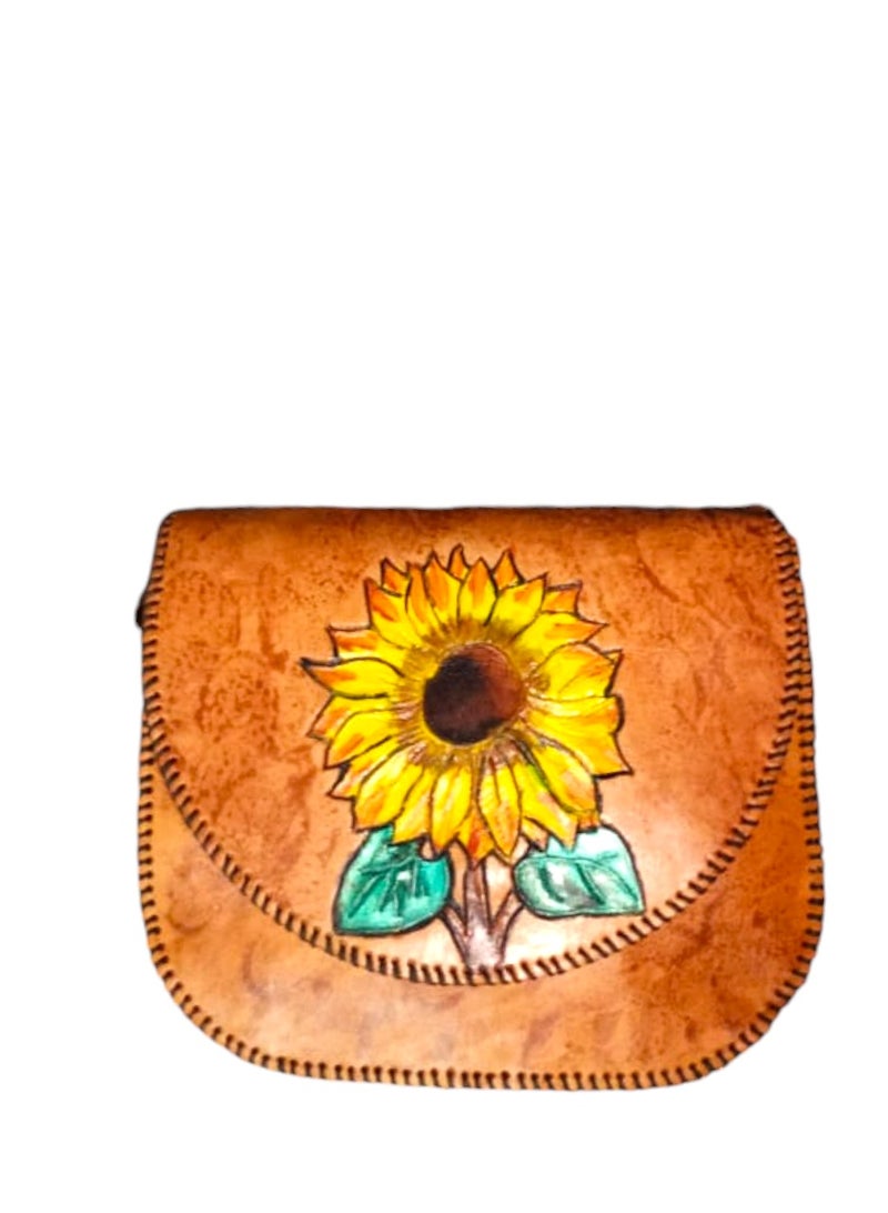Sheer Fashionable Leather Crossbody Bag  - Image 1