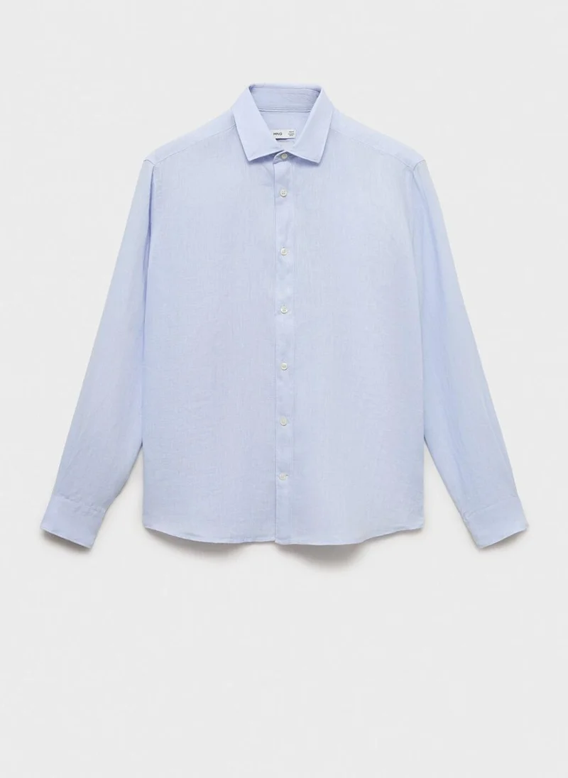 Mango Man Casual Linen Regular-Fit Shirt