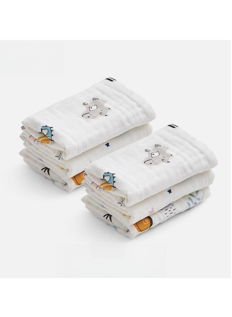 عشرة أشهر رحلة 6 قطع من مناشف الأطفال من الموسلين، 100% قطن طبيعي، 6 طبقات مربعة من الموسلين الناعم، مناشف وجه للأطفال مقاس 30 × 30 سم، مناشف حديثي الولادة للبشرة الحساسة - Image 1