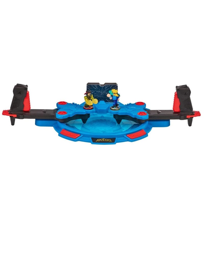 AKEDO - Akedo Legends of Powerstorm Triple Strike Tag Team Arena (Non Language) with 40+ Battle Sound Effects, Light Up Scoreboard and 2 Battling Warriors exclusive to the playset - Image 1