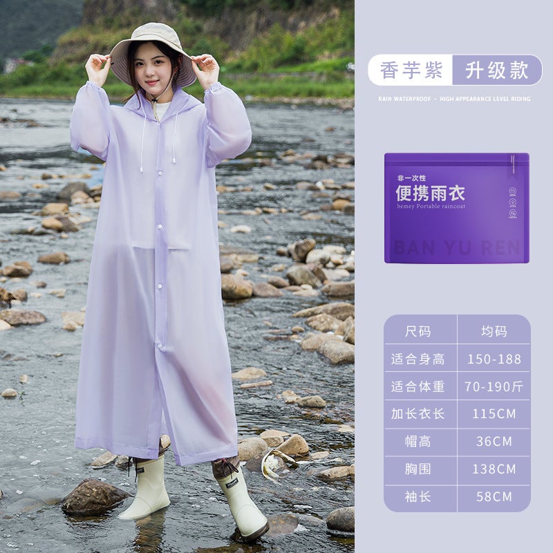 Disposable Raincoat Single Long Full-Body Anti-Rainstorm Men'S Adult Outer Wear Travel Portable Thickened Children'S Poncho - Image 1