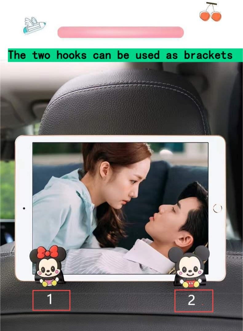 Generic Mickey and Minnie Mouse car rear hooks  4pcs - Image 2