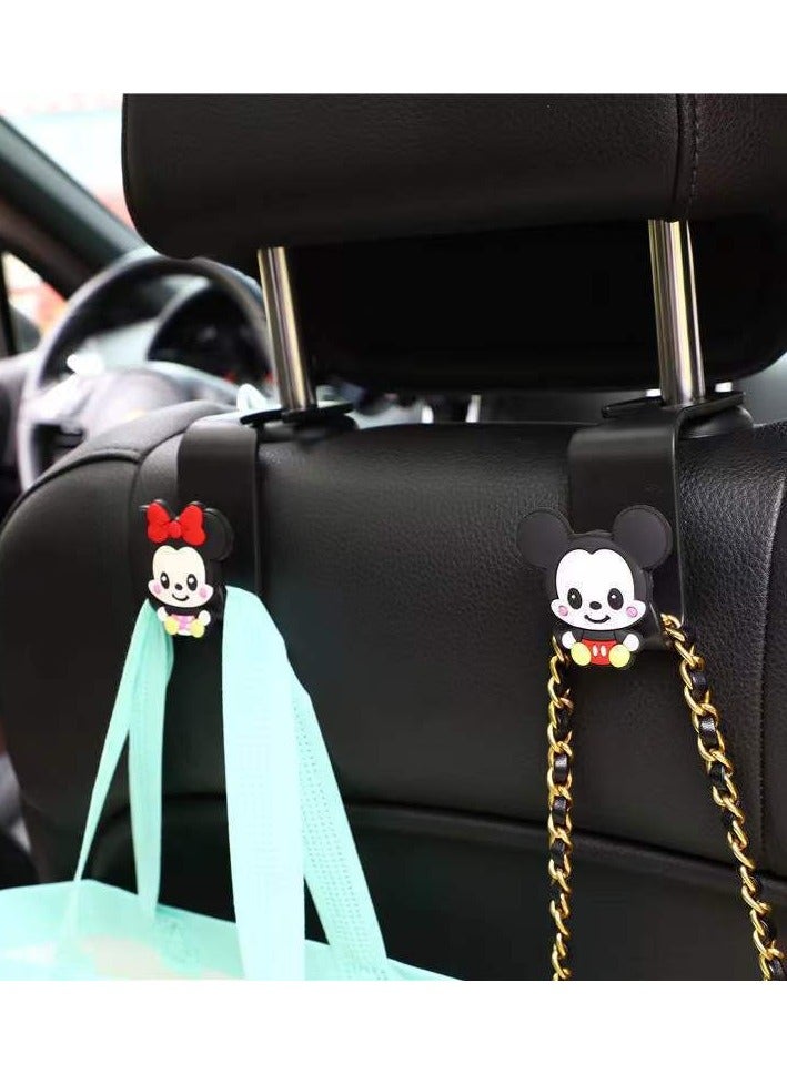 Generic Mickey and Minnie Mouse car rear hooks  4pcs - Image 1